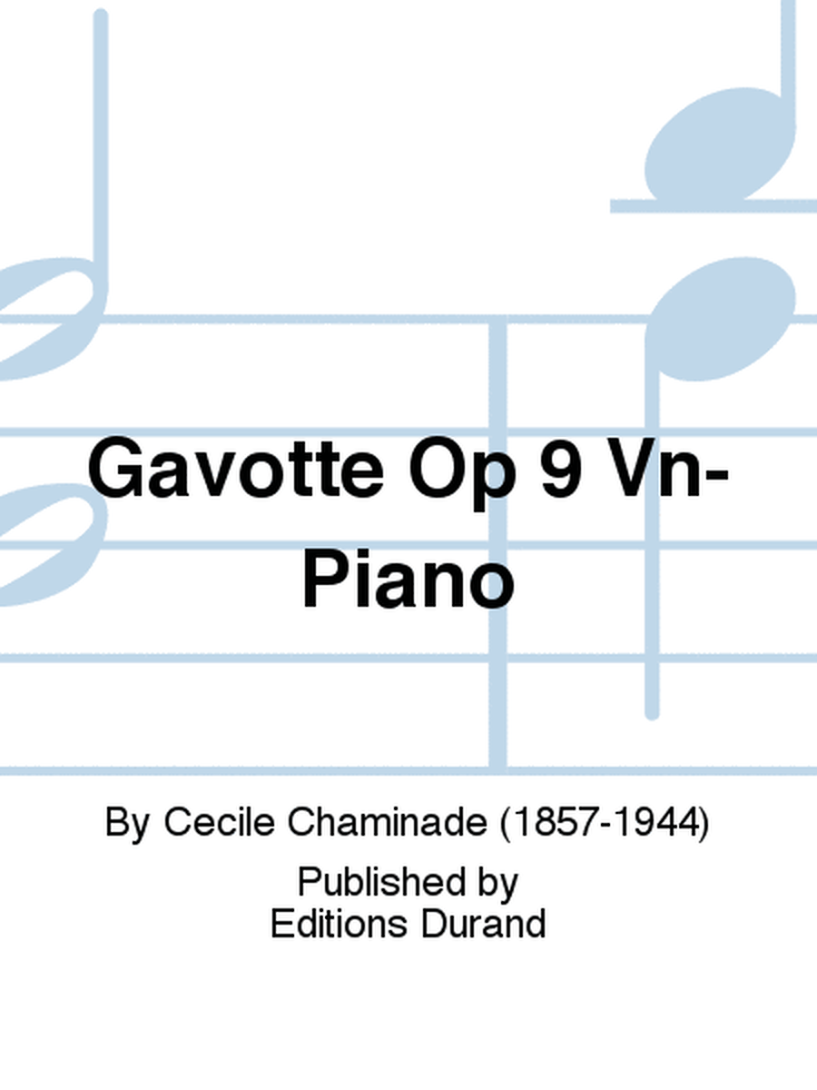 Gavotte Op 9 Vn-Piano