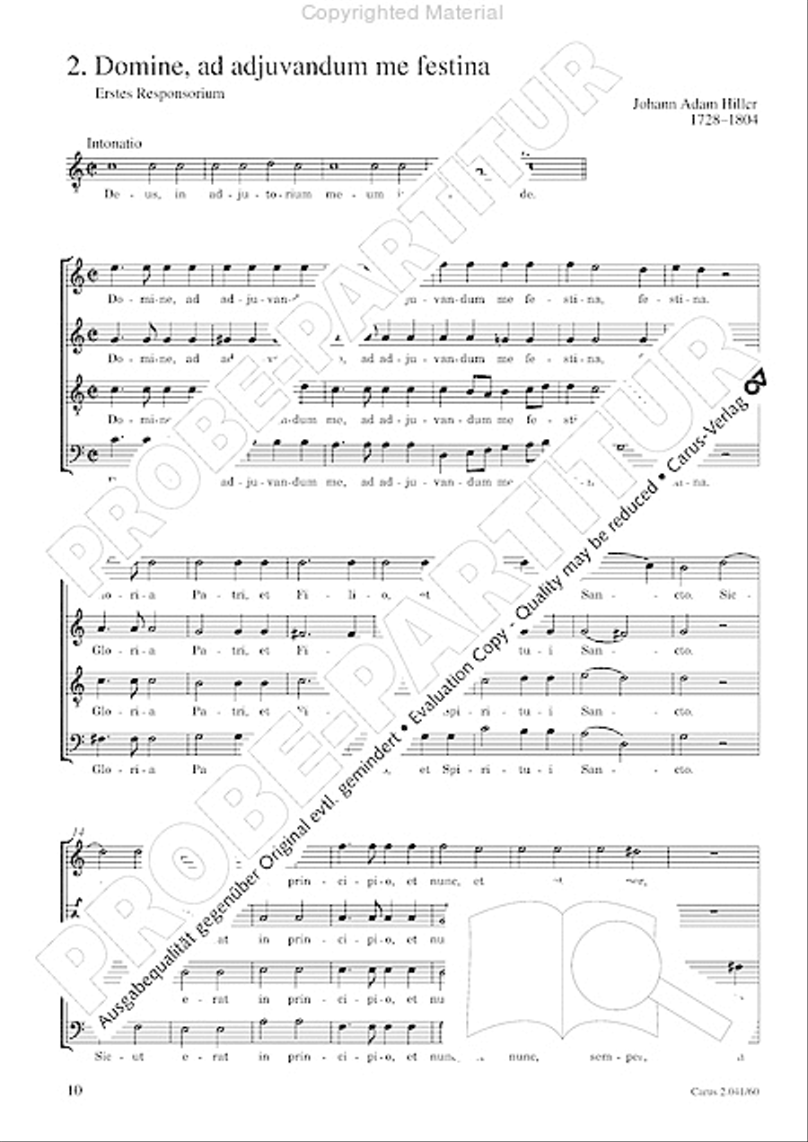 Motets and arias for choirs collected and edited by Johann Adam Hiller, vol. 6 Voice Solo scores gallery preview page 11