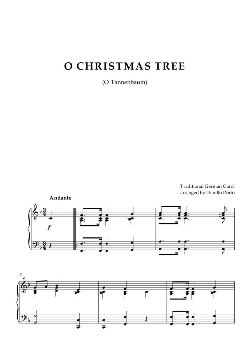 O Christmas Tree - Piano Score image number null