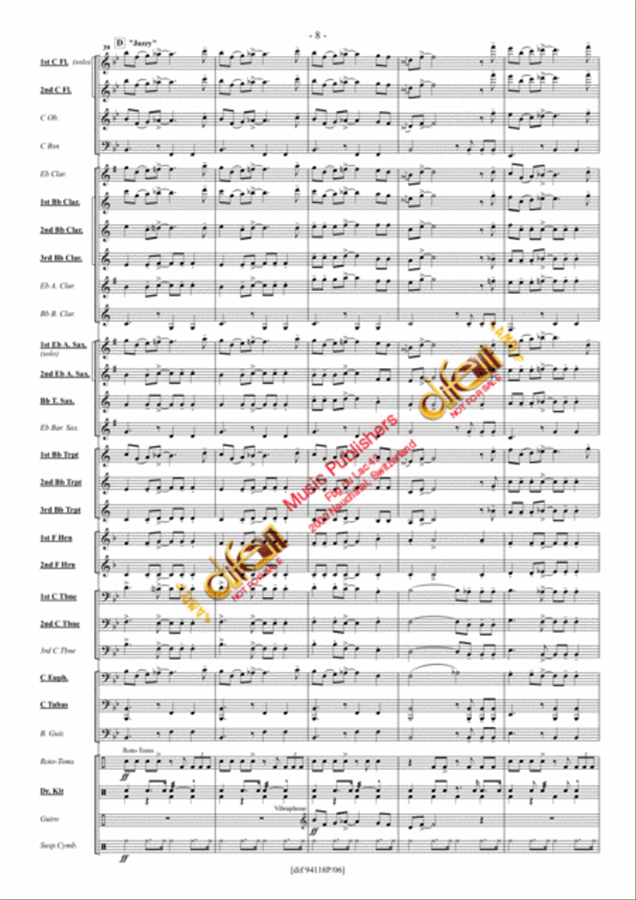 Harlem Nocturne Concert Band scores gallery preview page 10