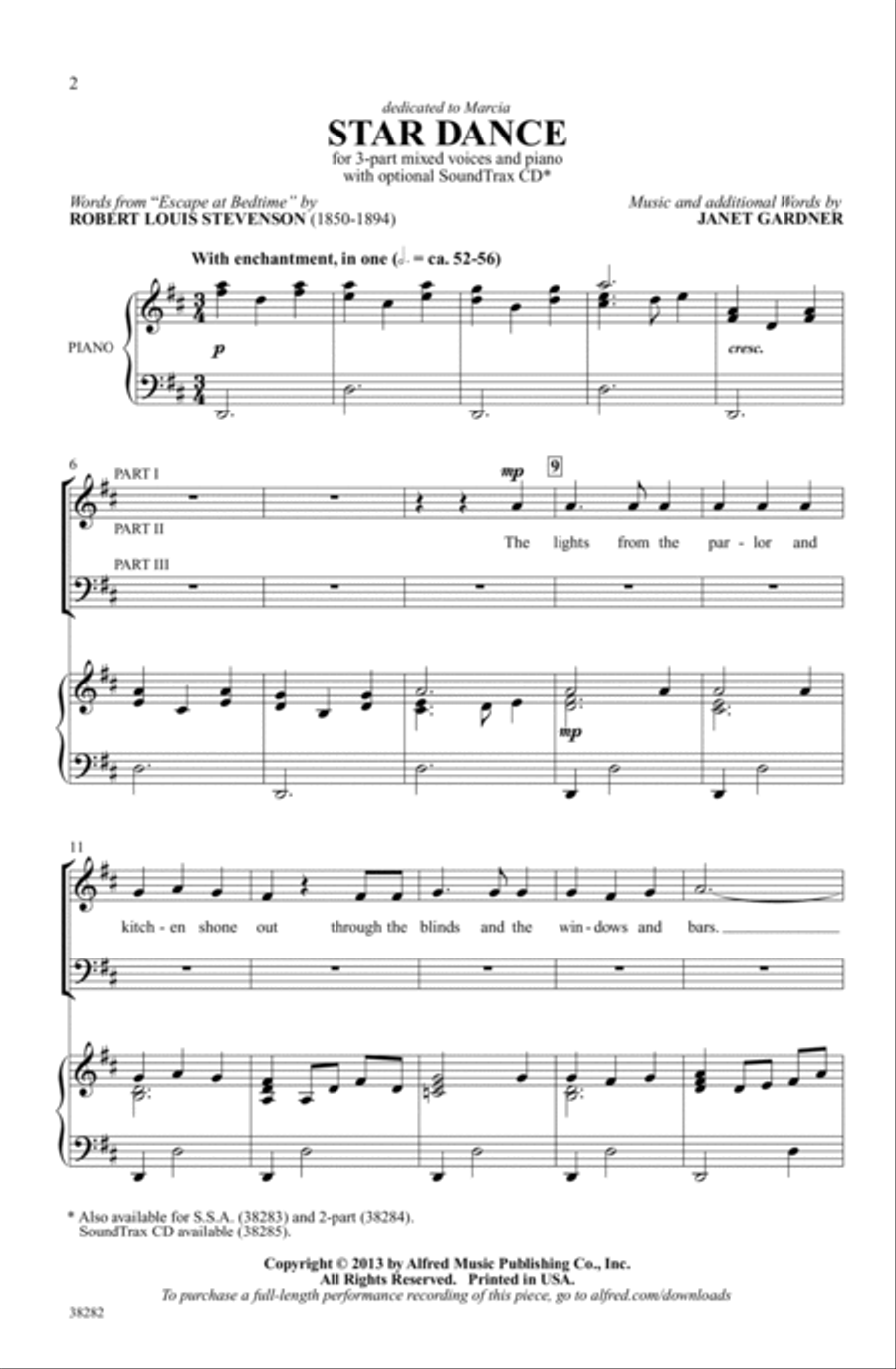 Star Dance Star Dance Choir scores gallery preview page 1