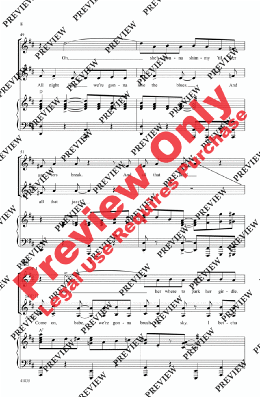 And All That Jazz Women's Choir scores gallery preview page 8