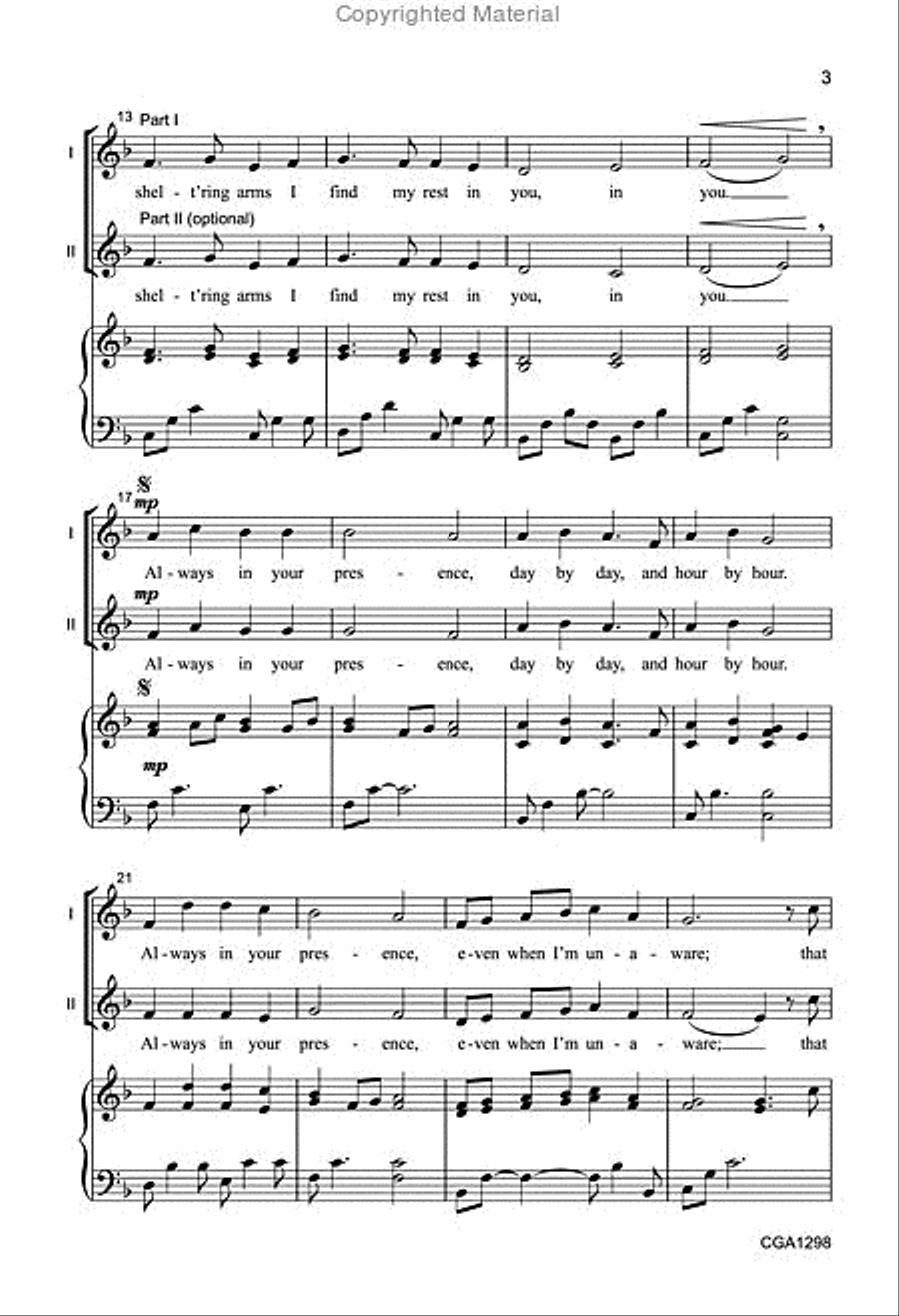 Always in Your Presence 2-Part scores gallery preview page 3