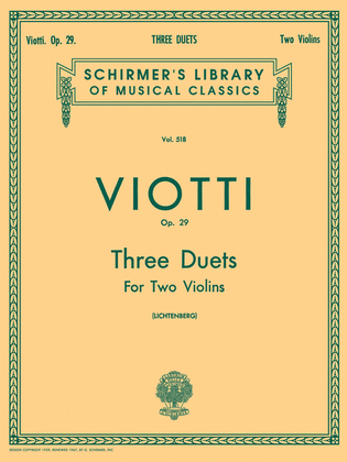 Book cover for 3 Duets, Op. 29