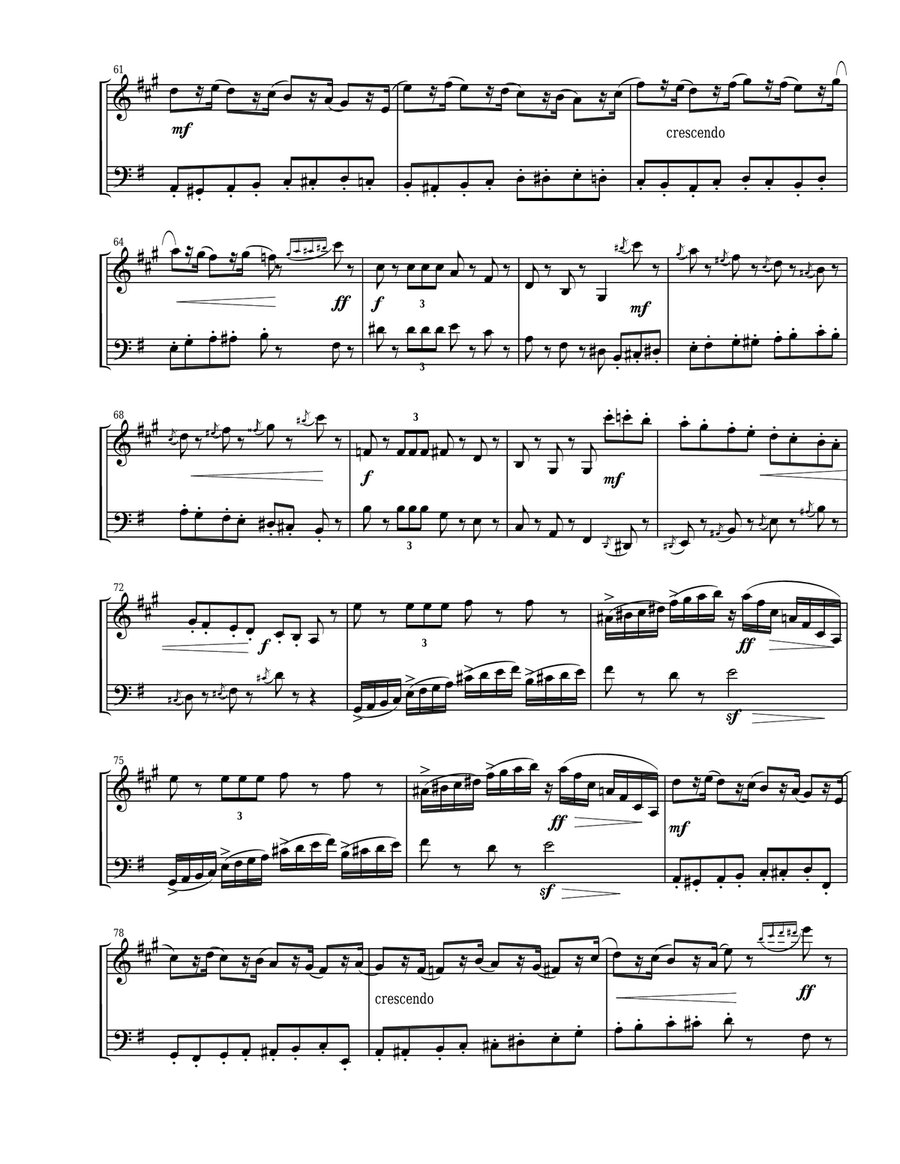 3 Pieces from The Nutcracker for Clarinet and Bassoon Duet Woodwind Duet scores gallery preview page 4