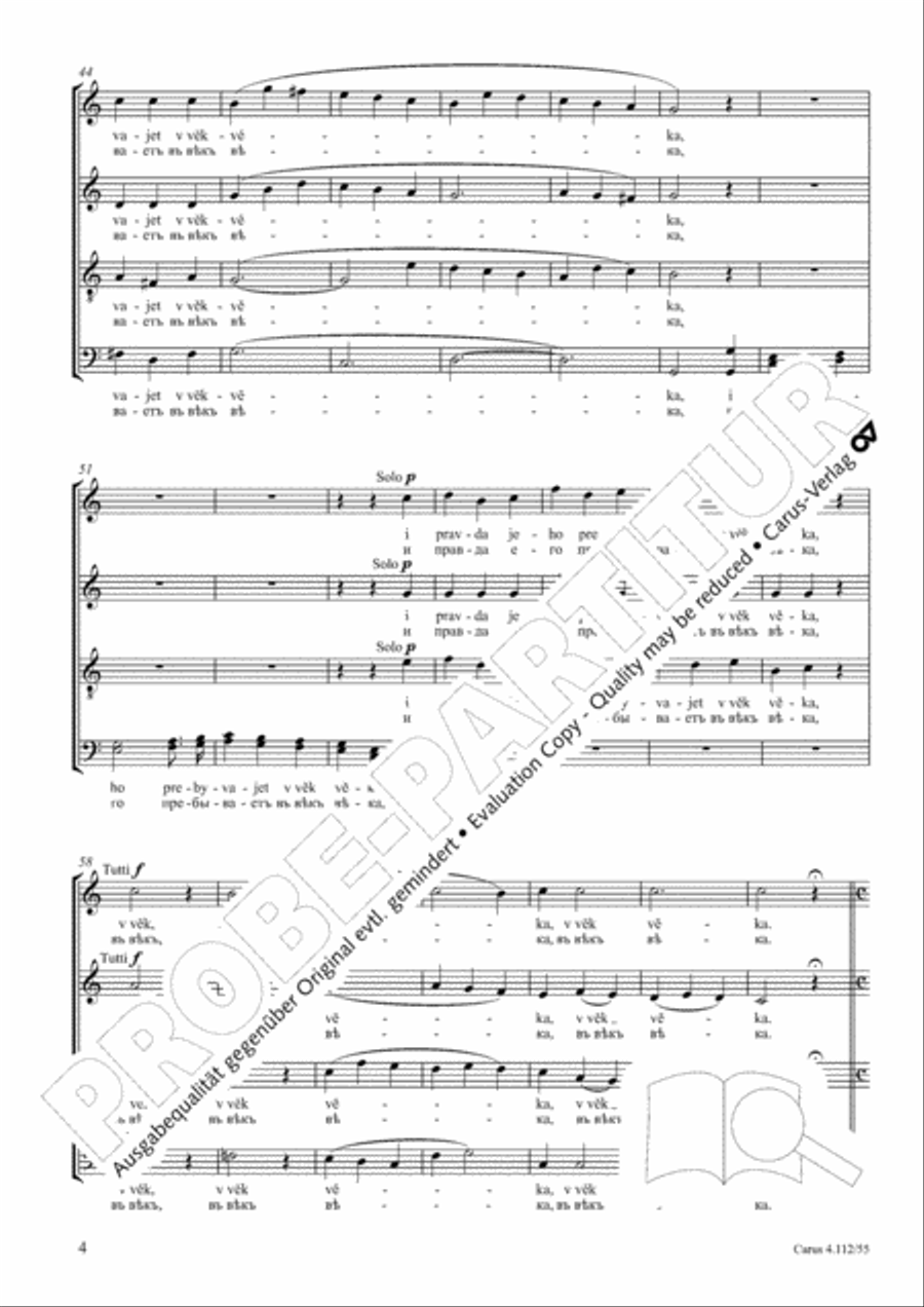 Blessed is the man that feareth the Lord (Blazen muz) 4-Part scores gallery preview page 5