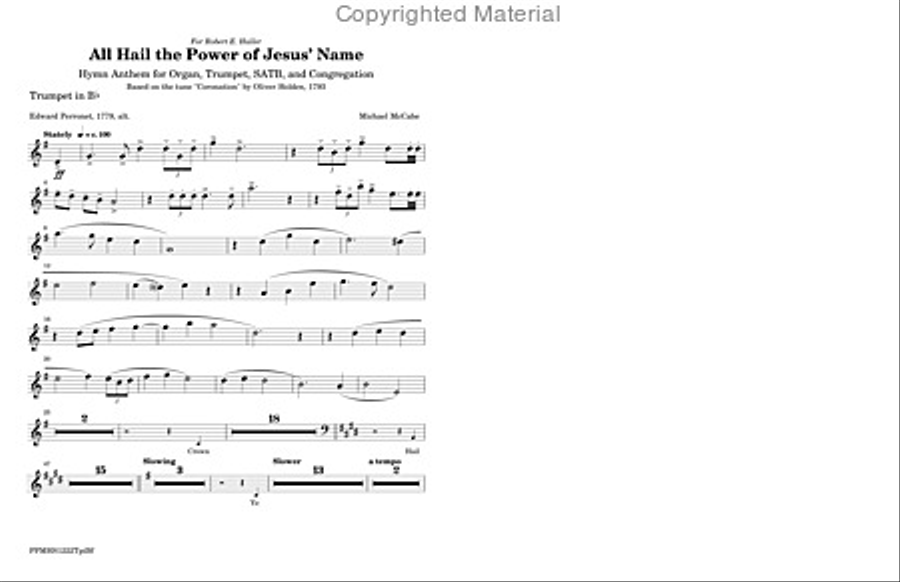 All Hail the Power of Jesus' Name Trumpet scores gallery preview page 4
