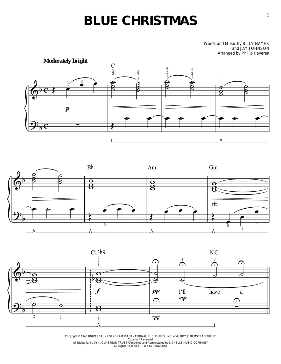 Blue Christmas (arr. Phillip Keveren)