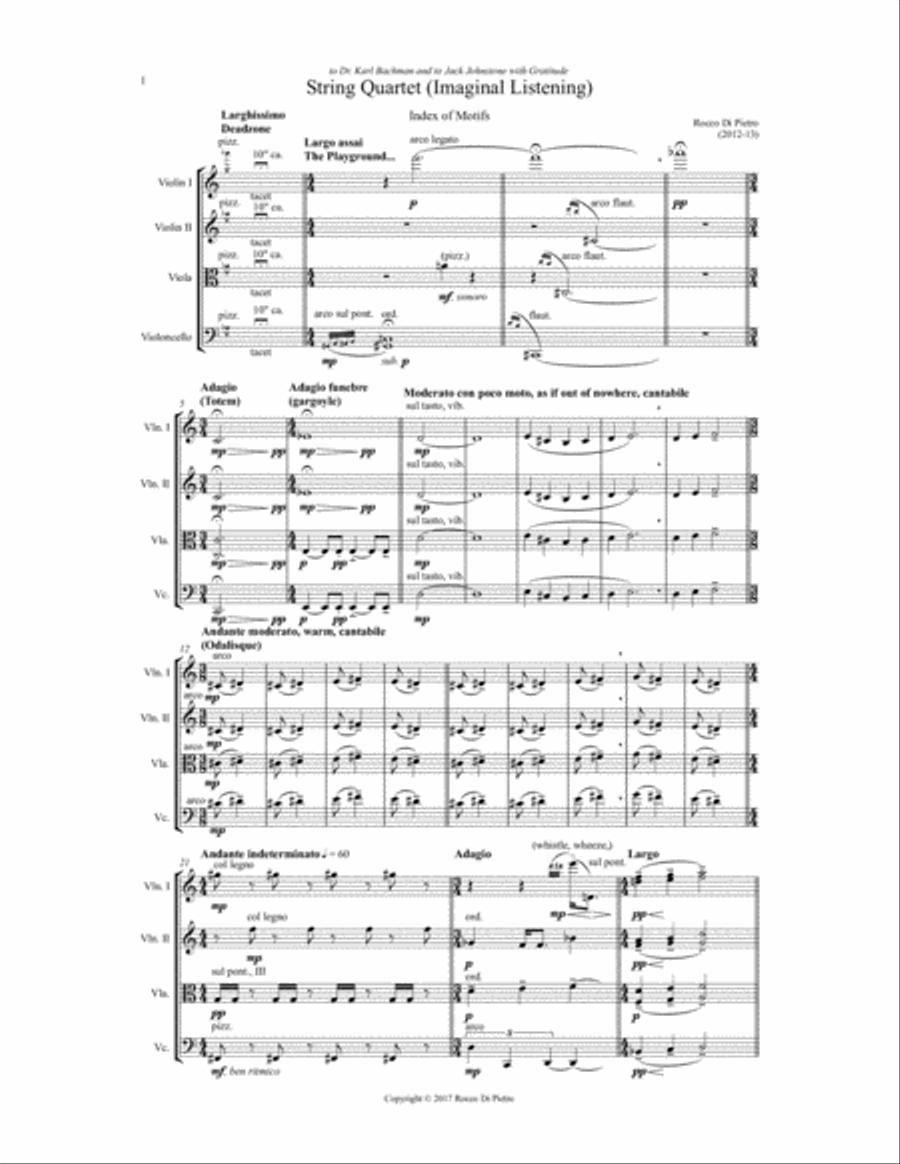 String Quartet-Imaginal Listening String Quartet scores gallery preview page 4