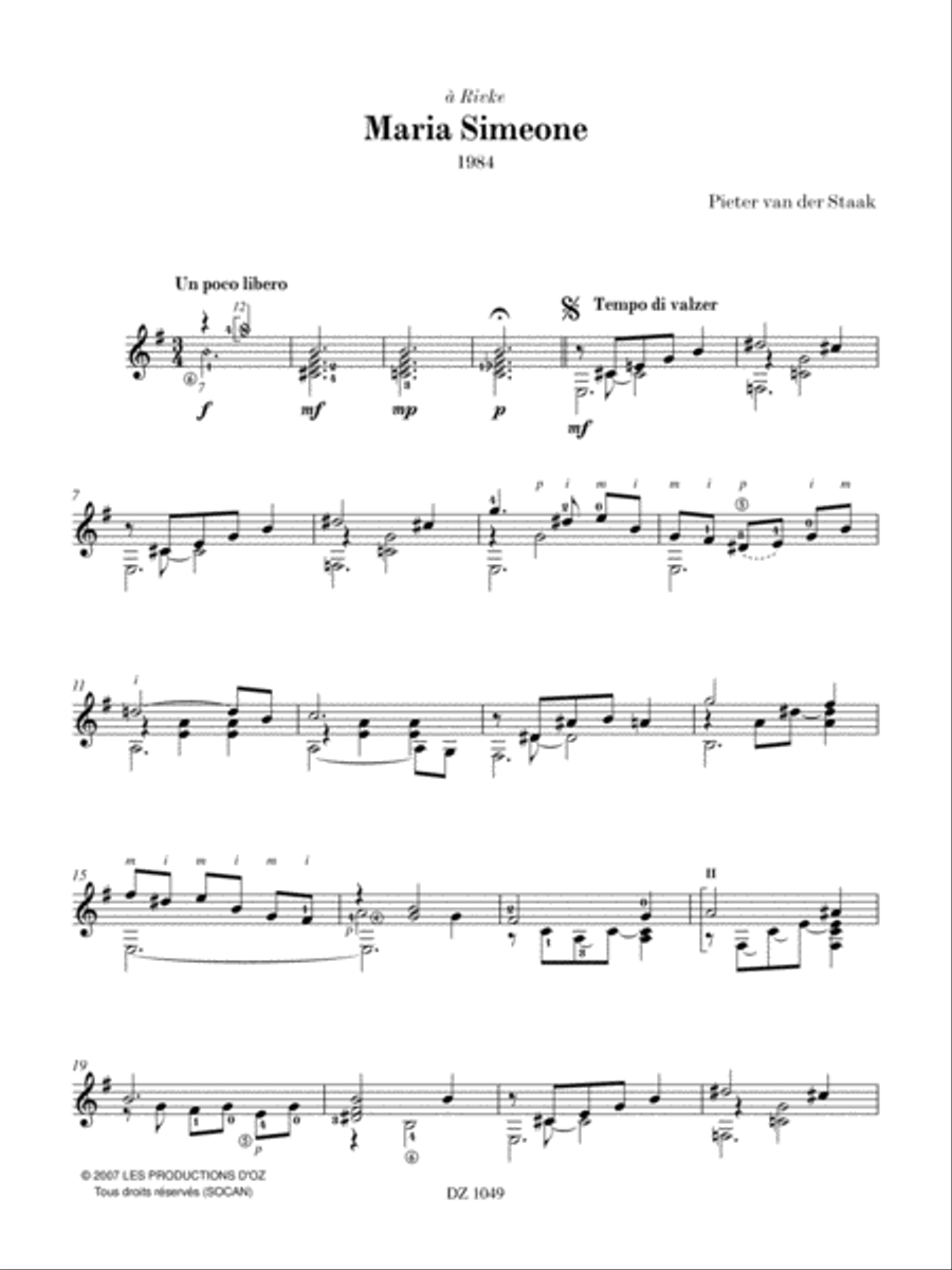 Oeuvres pour guitare seule Classical Guitar scores gallery preview page 3