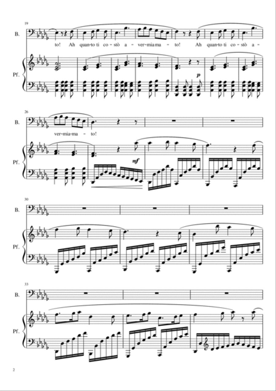 Tu scendi dalle stelle (Italian Christmas song) Bass Voice scores gallery preview page 2