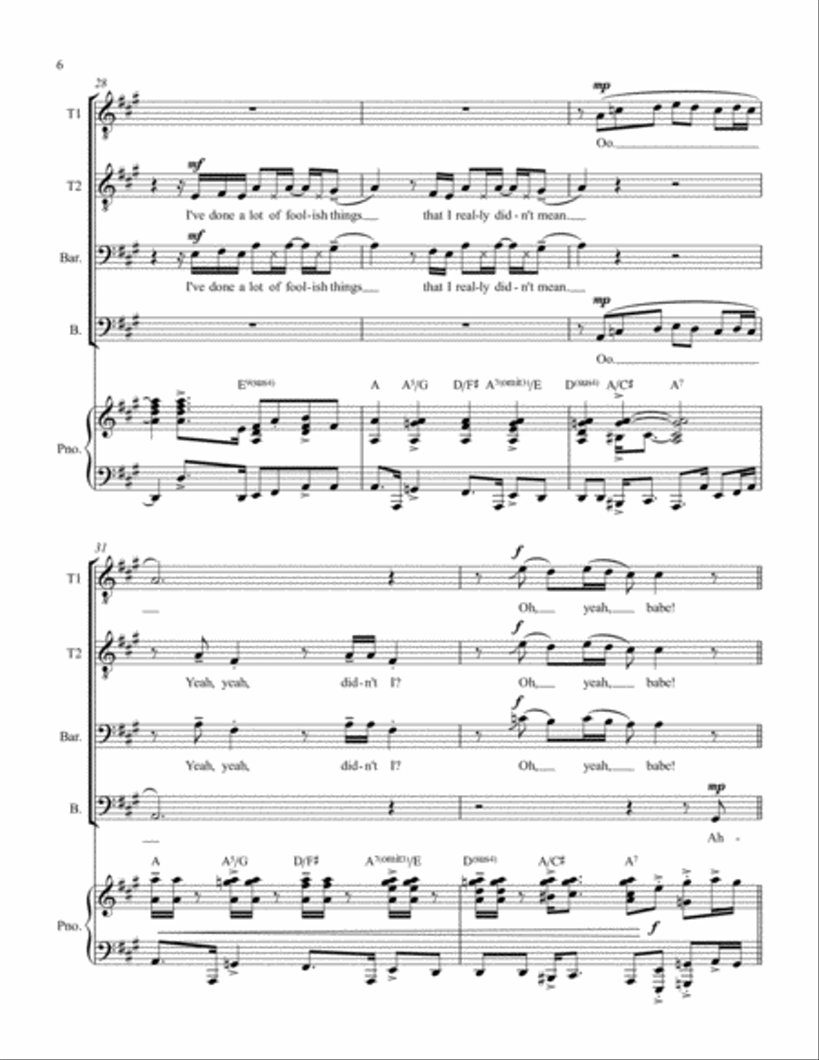 Signed, Sealed, Delivered I'm Yours TTBB scores gallery preview page 6