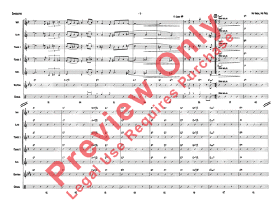 No Harm, No Foul Saxophone Quintet scores gallery preview page 5