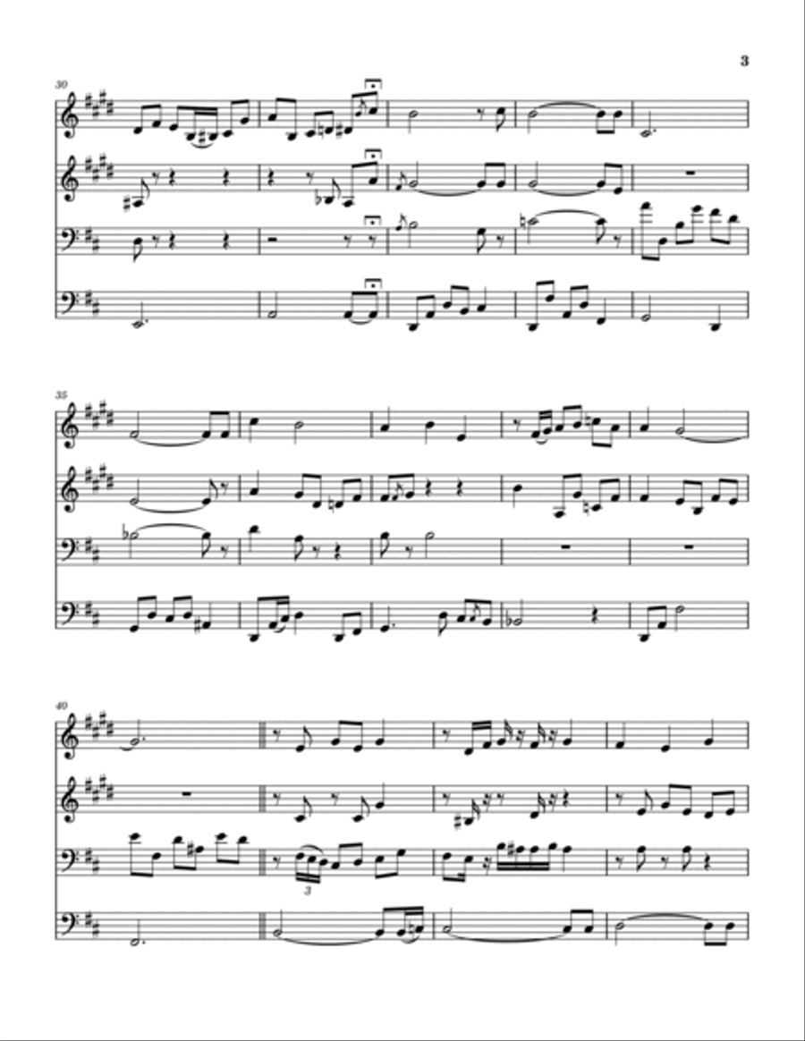 Seidina (first Born) Brass Quartet scores gallery preview page 4