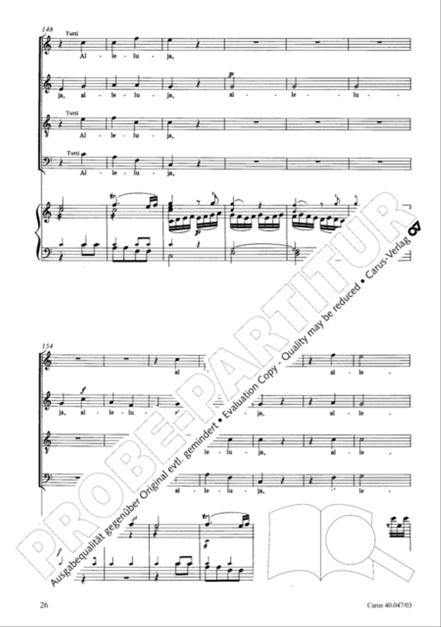 Regina coeli in C major 4-Part scores gallery preview page 27
