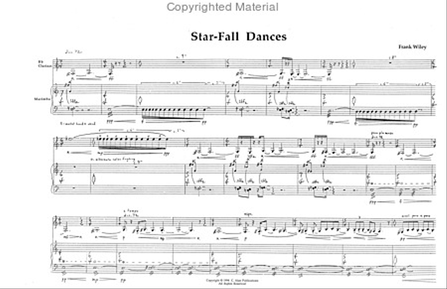 Star-Fall Dances B-Flat Clarinet scores gallery preview page 2