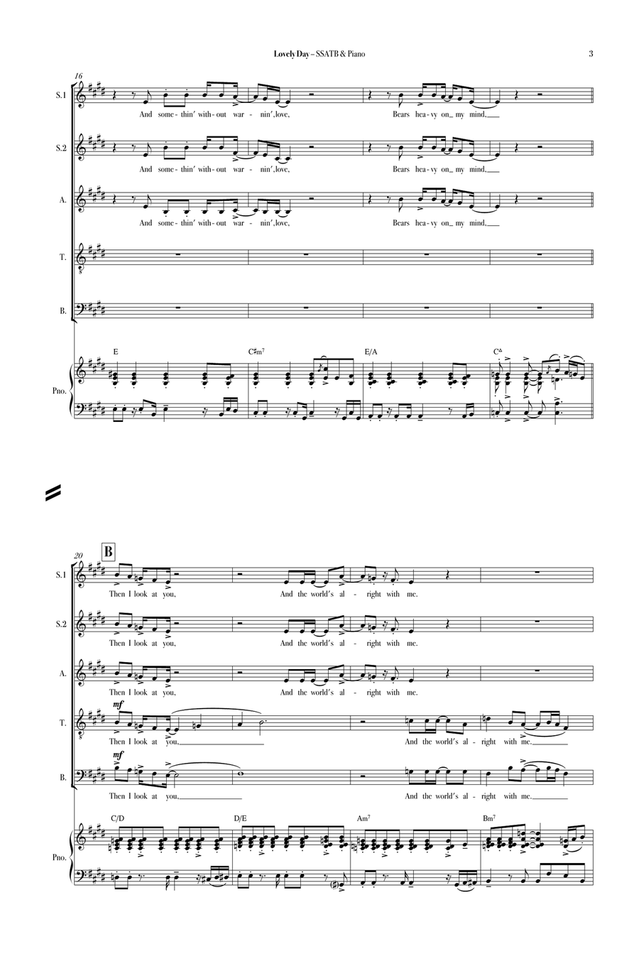 Lovely Day Lovely Day Divisi scores gallery preview page 5