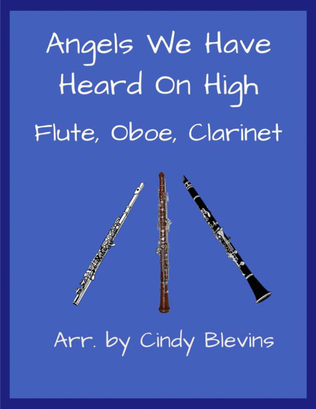 Book cover for Angels We Have Heard On High, for Flute, Oboe and Clarinet