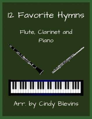 Book cover for 12 Favorite Hymns, Flute, Clarinet and Piano