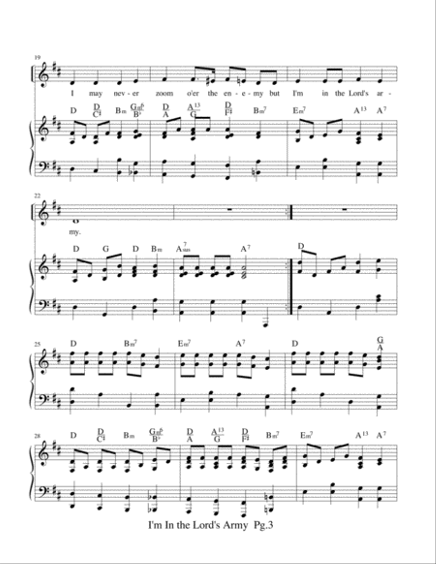 I'm In The Lord's Army Voice scores gallery preview page 3