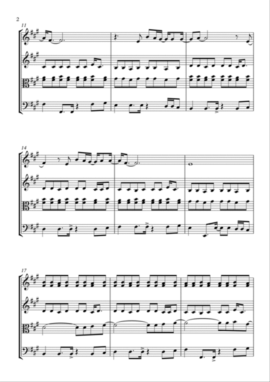 Get Lucky String Quartet scores gallery preview page 2