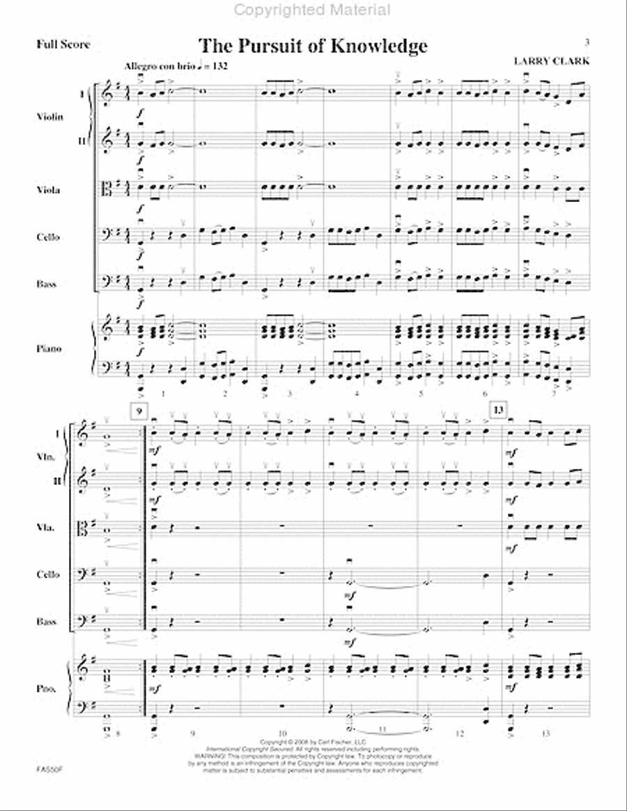 The Pursuit Of Knowledge String Orchestra scores gallery preview page 4