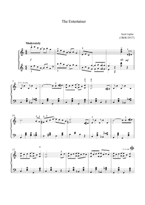 The Entertainer (Easy piano arrangement)