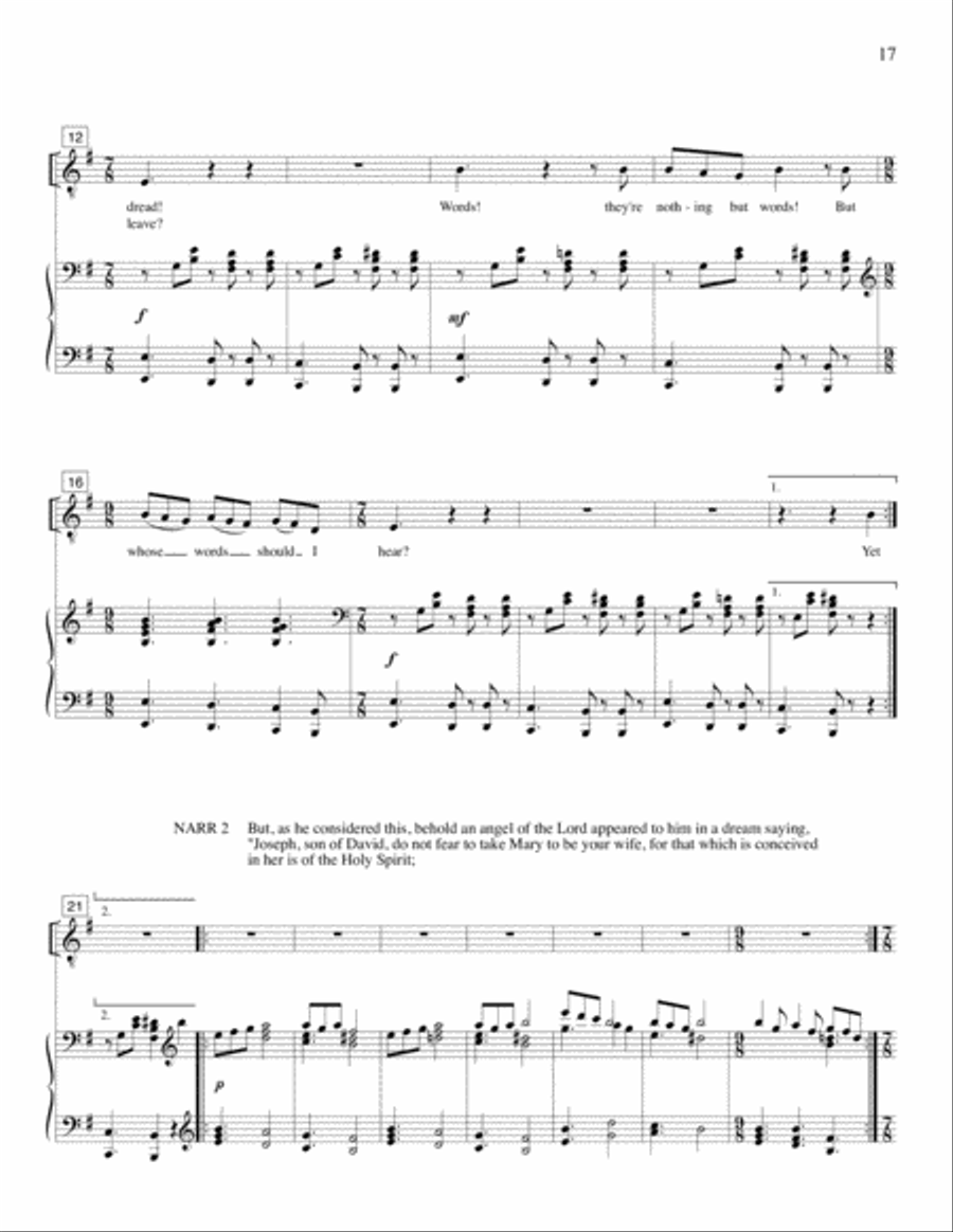 Strange Places (Christmas Pageant) 4-Part scores gallery preview page 7