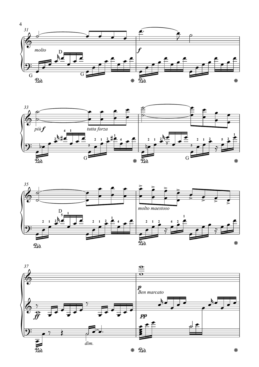Ave Maria (Bach / Gounod) for piano Piano Solo scores gallery preview page 4