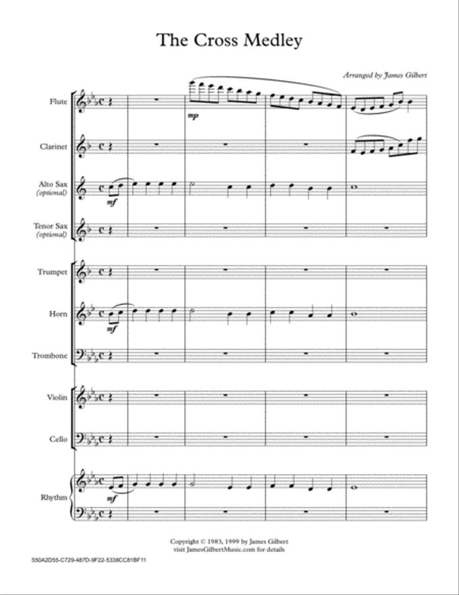 The Cross Medley The Cross Medley Full Orchestra scores gallery preview page 1