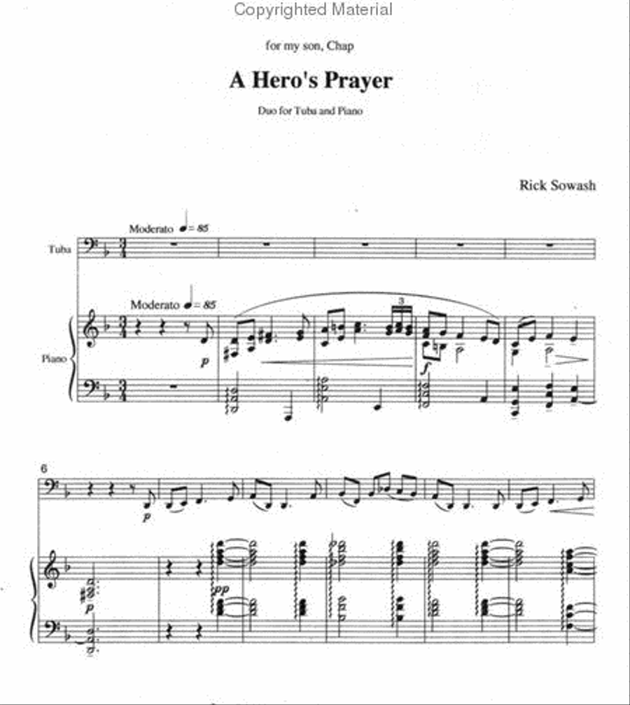 A Hero's Prayer A Hero's Prayer Tuba scores gallery preview page 2