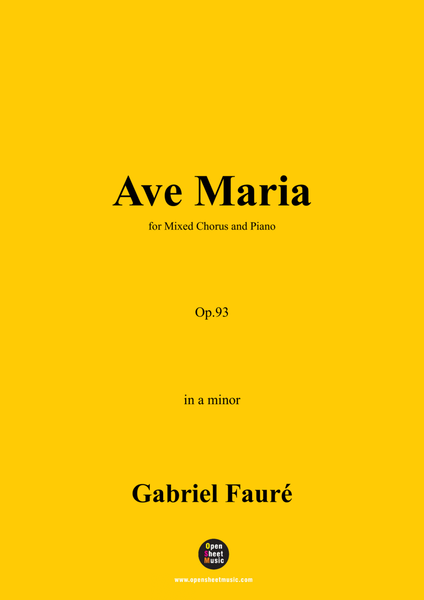 G. Fauré-Ave Maria,Op.93,in a minor