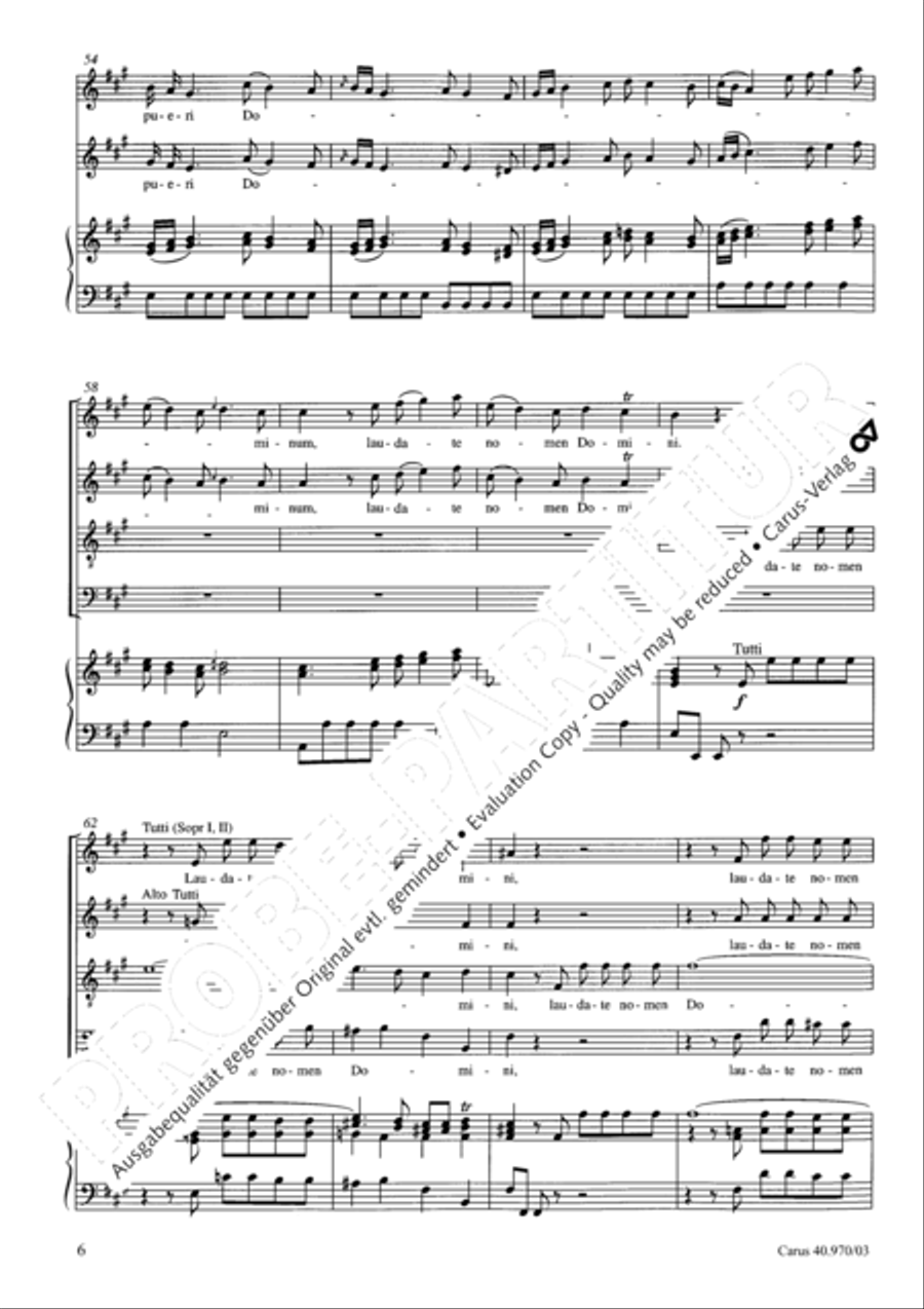 Laudate pueri SSA scores gallery preview page 7