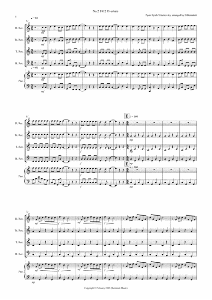 2 Classical Favourites for Recorder Quartet (volume three) Recorder scores gallery preview page 4