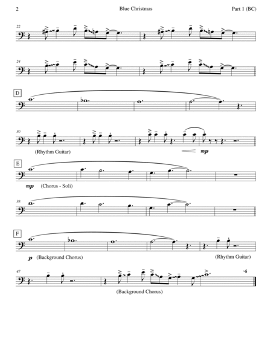 Blue Christmas Brass Quartet scores gallery preview page 5