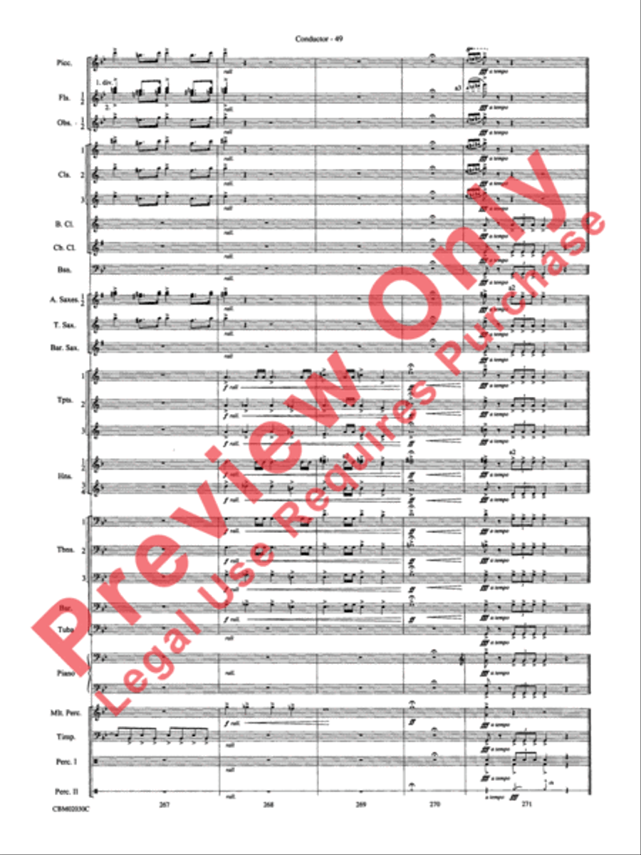 John Williams: Fantasy of Flight (Medley) Concert Band scores gallery preview page 52