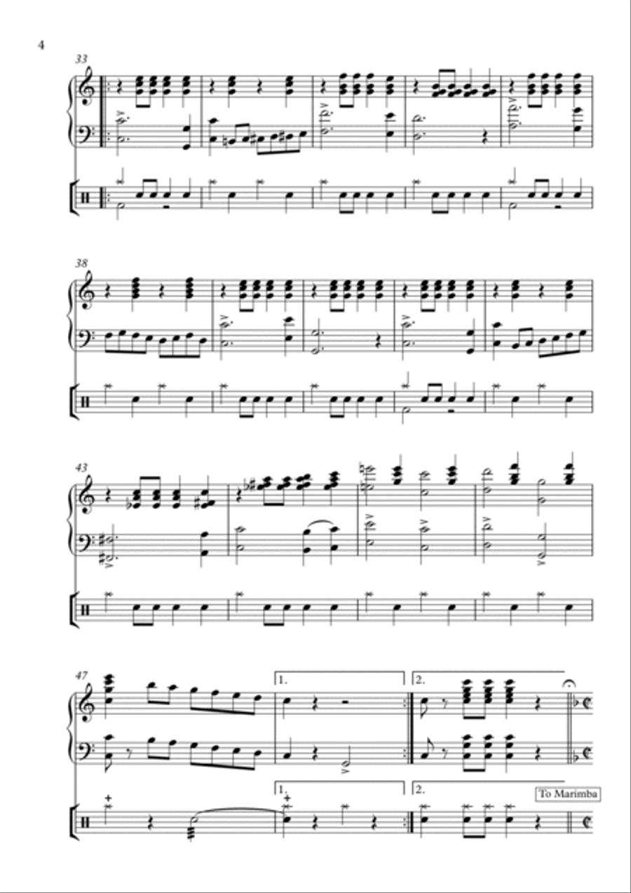 Entry of the Gladiators Percussion Ensemble scores gallery preview page 4