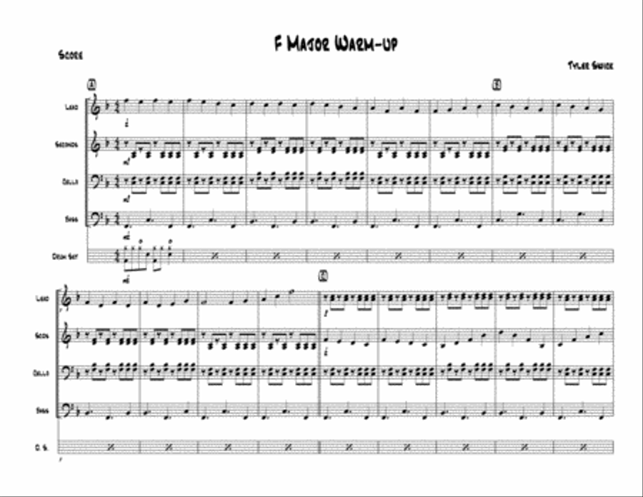 F Major Warm-Up for Steel Band Steel Drum Band scores gallery preview page 1