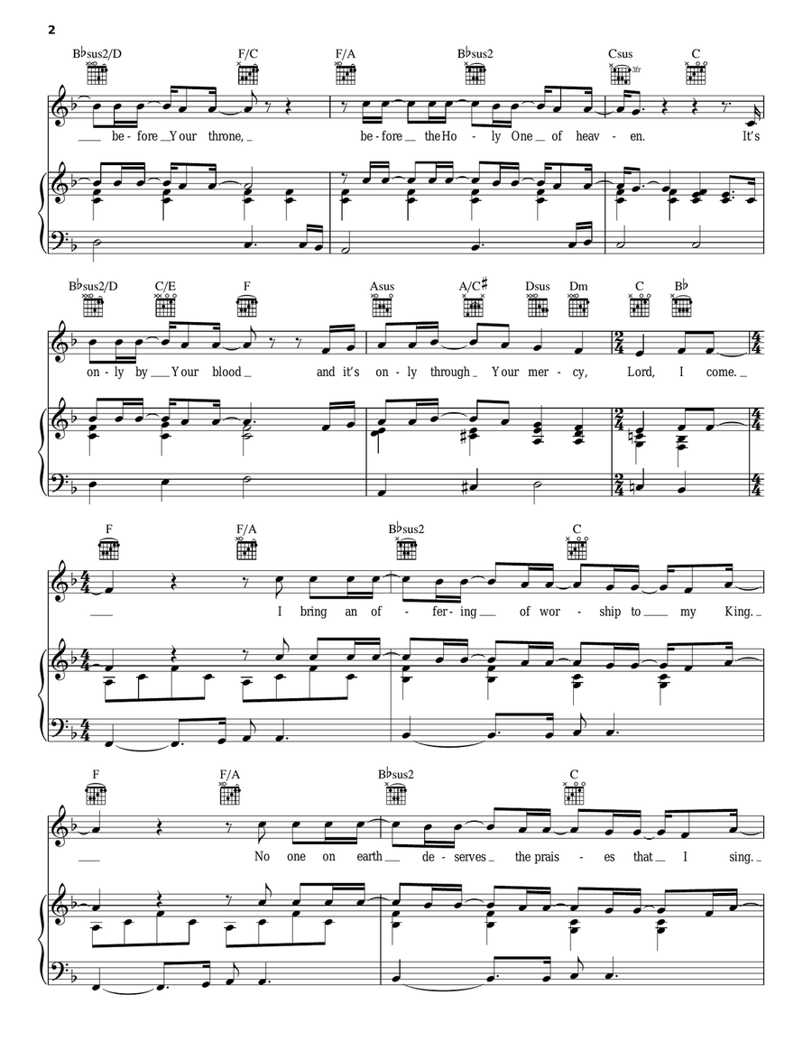 Offering Piano, Vocal, Guitar scores gallery preview page 2