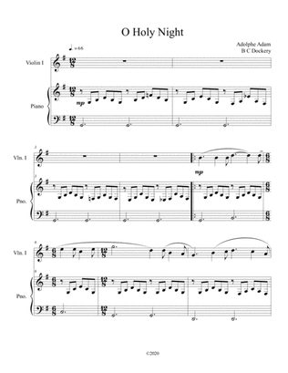 O Holy Night (violin solo) with piano accompaniment