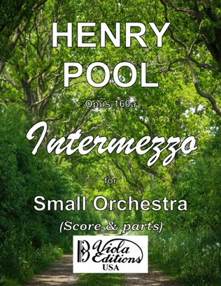 Opus 160a, Intermezzo for Small Orchestra in A-la (Score & Parts)