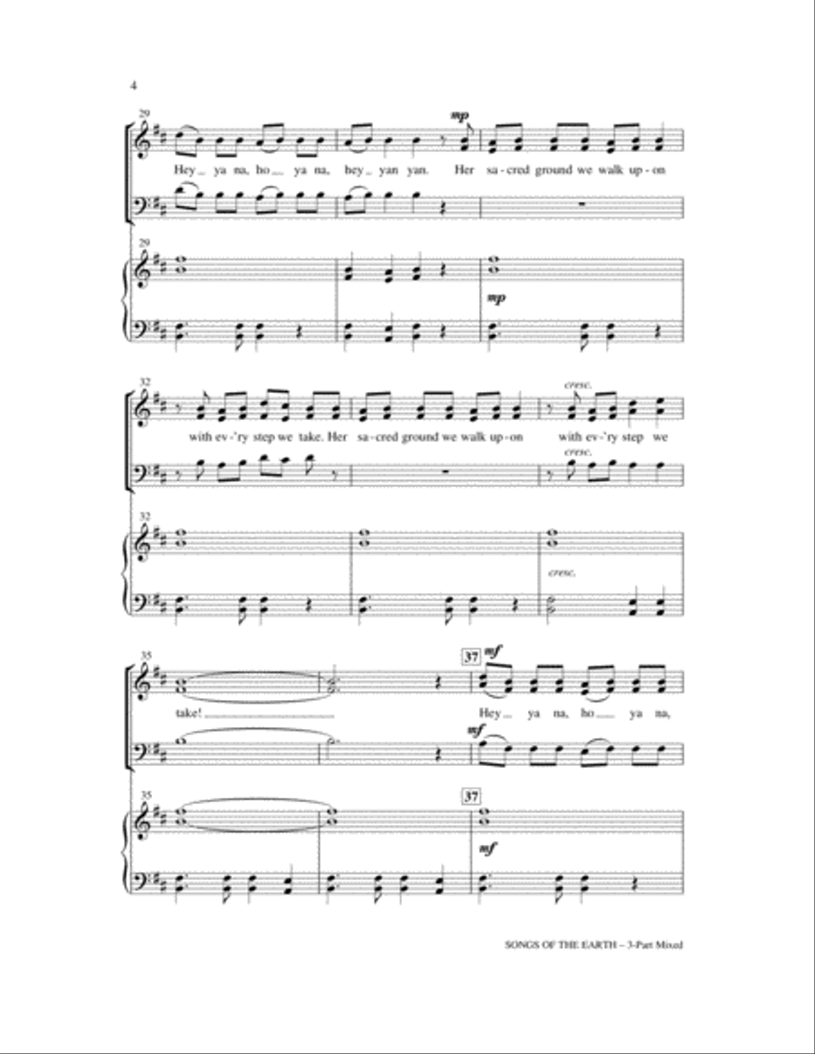 The Earth Is Our Mother 3-Part scores gallery preview page 4