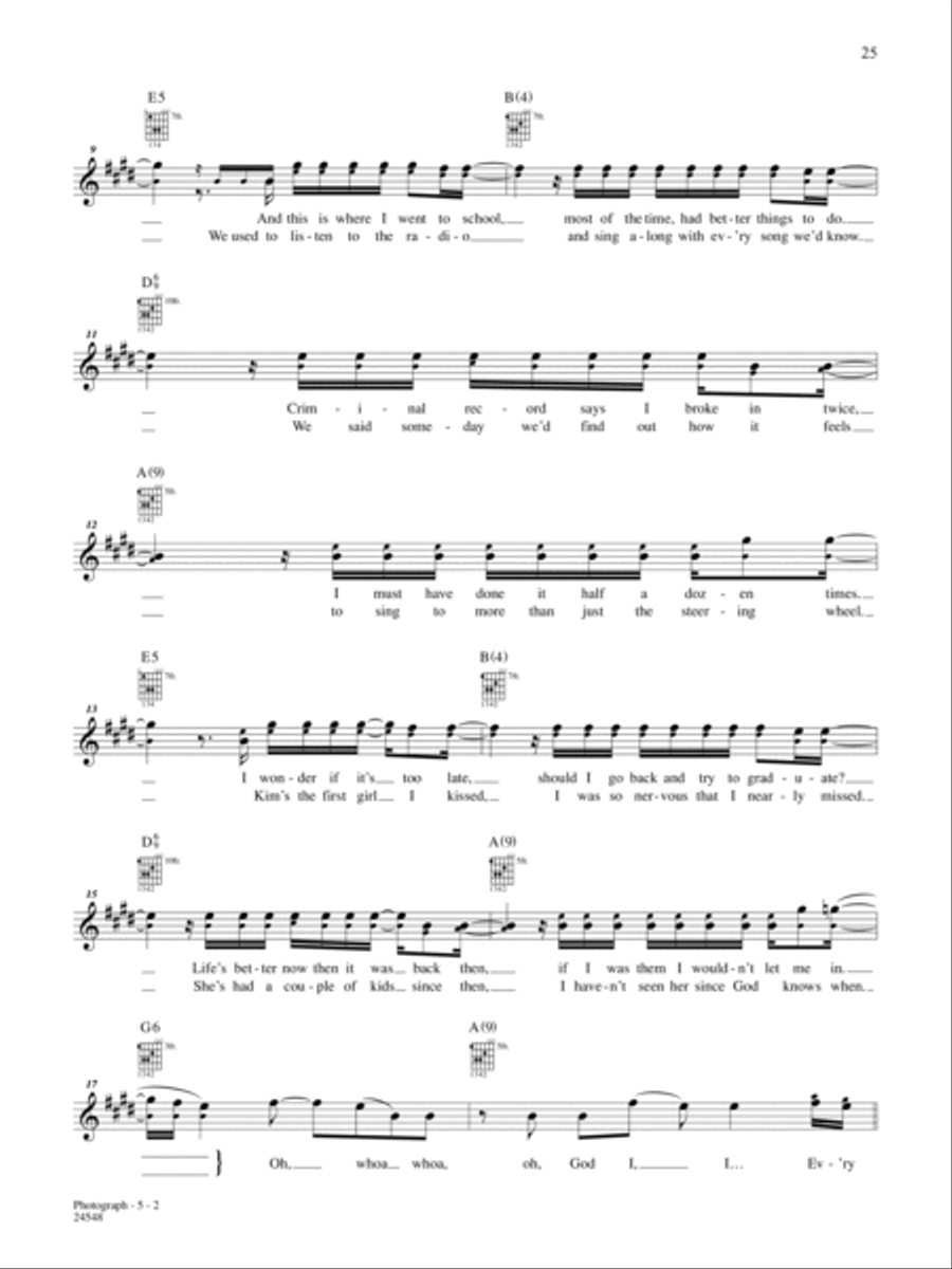 Photograph Guitar Tablature scores gallery preview page 2