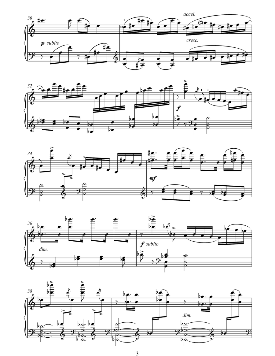 Paysage Piano Solo scores gallery preview page 3
