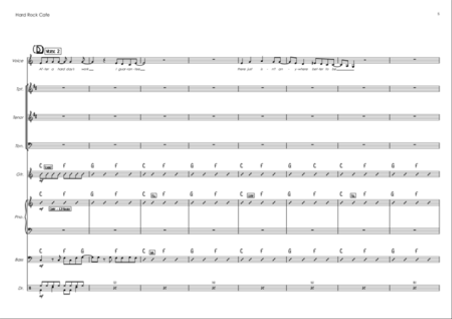 Hard Rock Cafe Jazz Ensemble scores gallery preview page 5