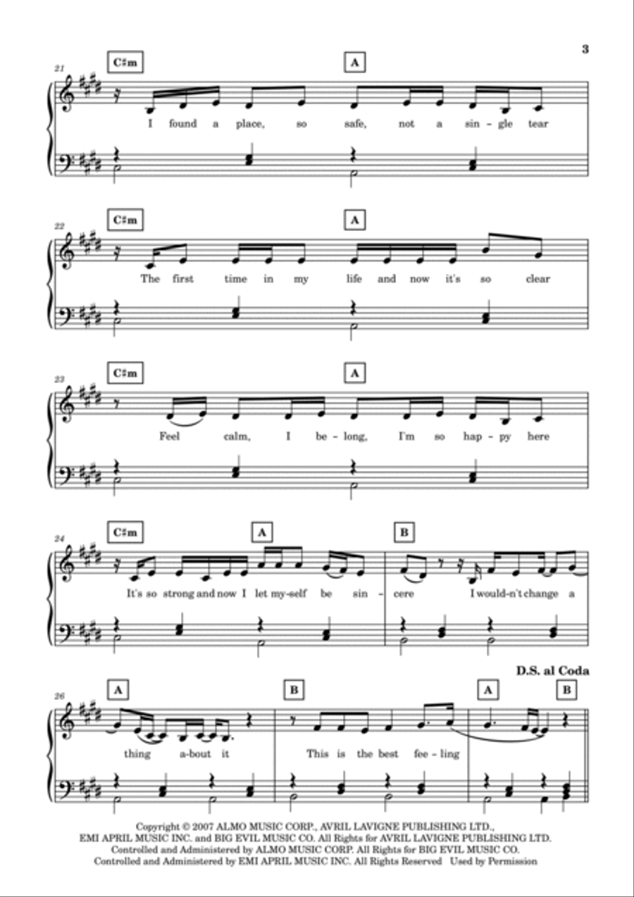 Innocence Piano, Vocal, Guitar scores gallery preview page 3