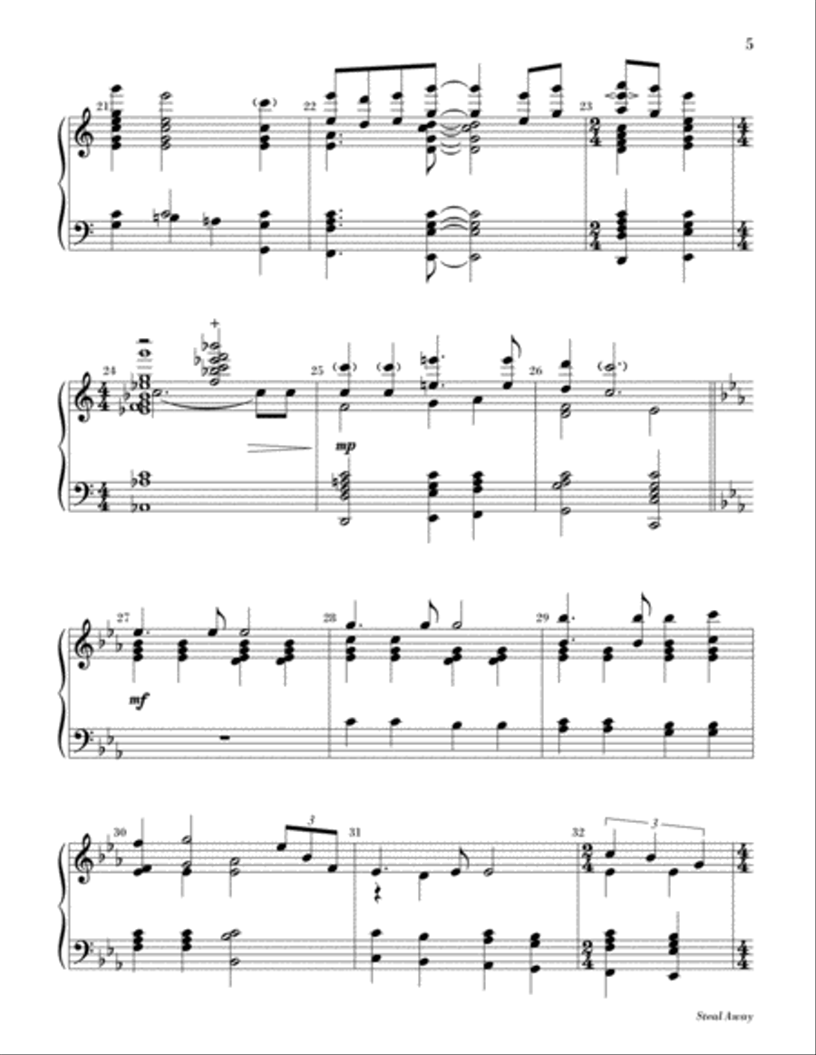Steal Away Steal Away 5-Octaves scores gallery preview page 4