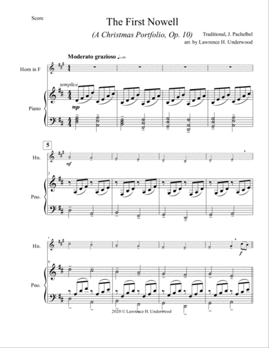 The First Nowell for Solo French Horn Horn scores gallery preview page 2