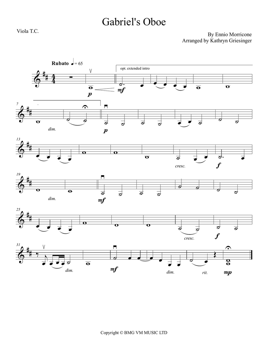 Gabriel's Oboe String Quartet scores gallery preview page 4
