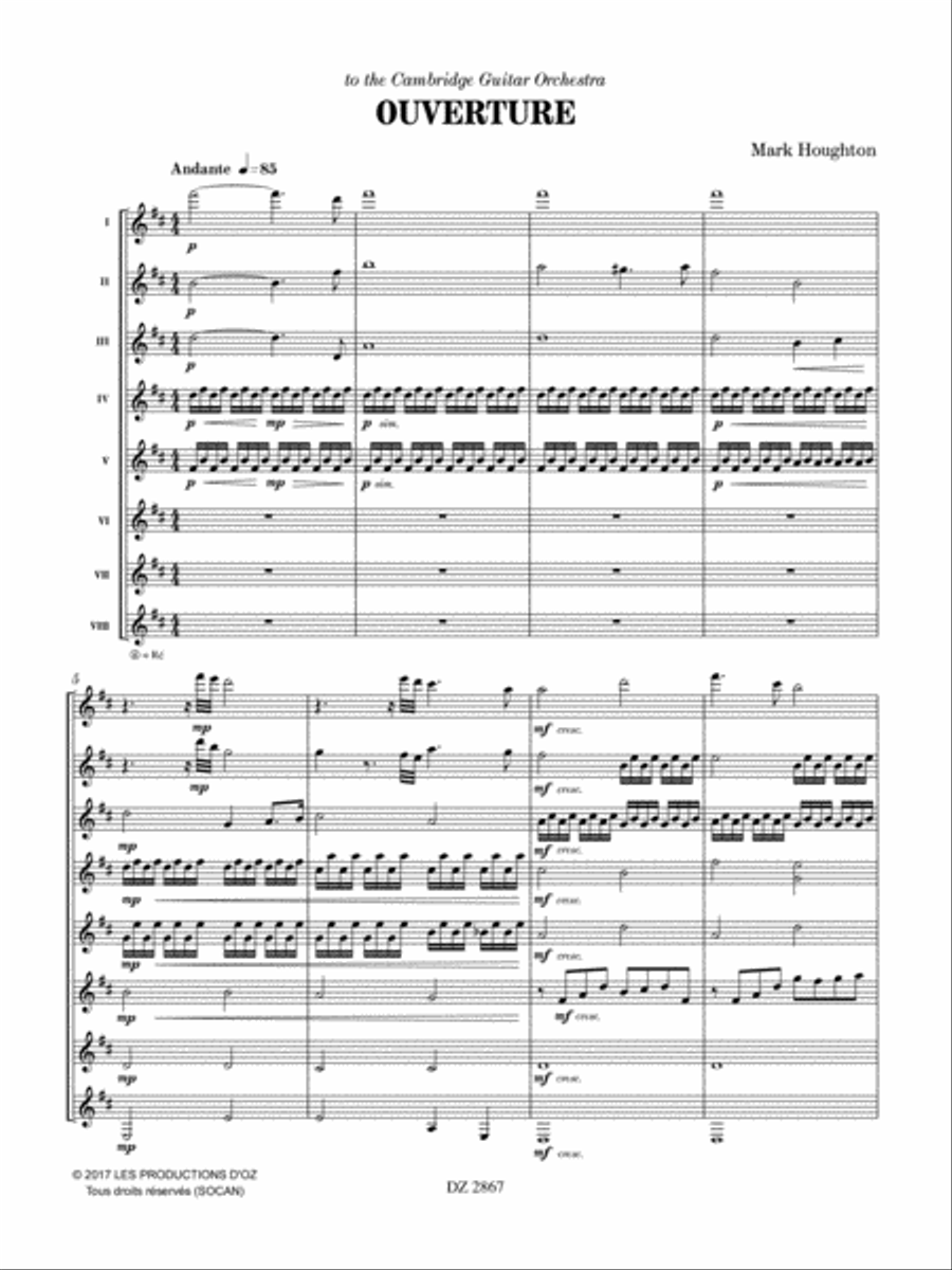 Ouverture Classical Guitar scores gallery preview page 3